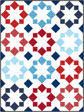 Load image into Gallery viewer, Patriotic Stellar Mosaic Quilt Kit-Throw size