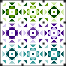 Load image into Gallery viewer, Swizzle Fat Quarter Throw Size Quilt by Sewcial Stitch 62&quot; x 62&quot;