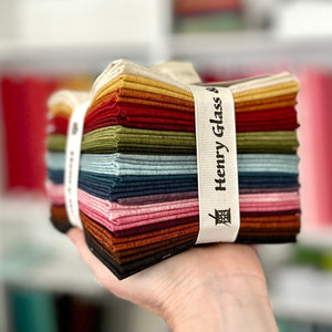 Timeless Linen Rainbow Fat Quarter Bundle By Henry Glass