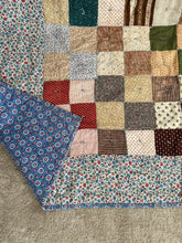 Load image into Gallery viewer, FREE SHIPPING Vintage Patchwork Quilt Size 69&quot; x 82&quot;