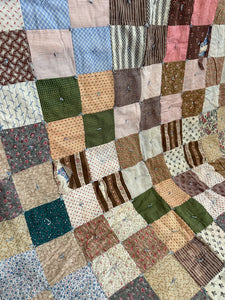 FREE SHIPPING Vintage Patchwork Quilt Size 69" x 82"