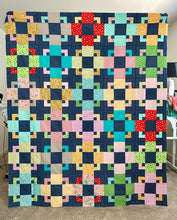 Load image into Gallery viewer, Trixie Throw Size Quilt Top by Sewcial Stitch FREE SHIPPING