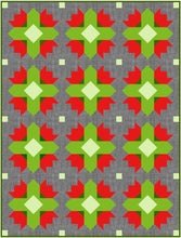 Load image into Gallery viewer, Christmas Tulip Twist Modern Quilt Kit by Sewcial Stitch Throw Size Quilt