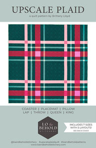 Upscale Plaid Throw Quilt Kit - Pattern by Lo and Behold Stitchery