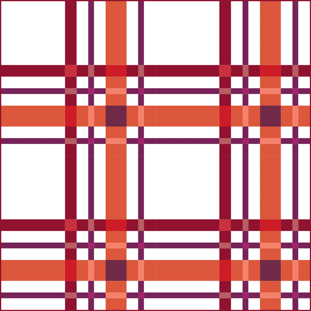 Upscale Plaid Fall Throw Quilt Kit - Pattern by Lo and Behold Stitchery