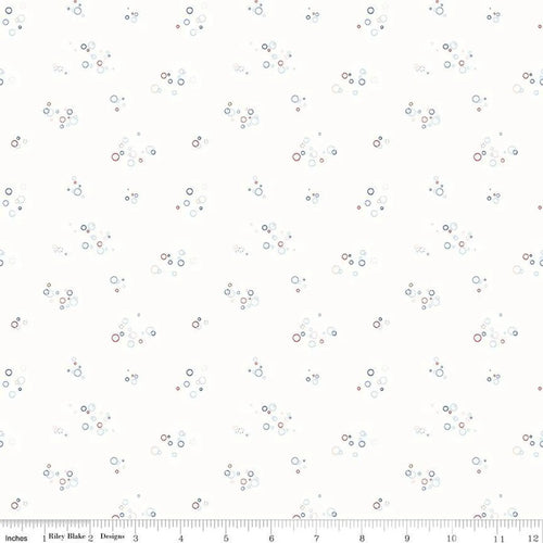 Yacht Club Patriotic Bubbles Fabric by Amanda Niederhauser for Riley Blake Designs