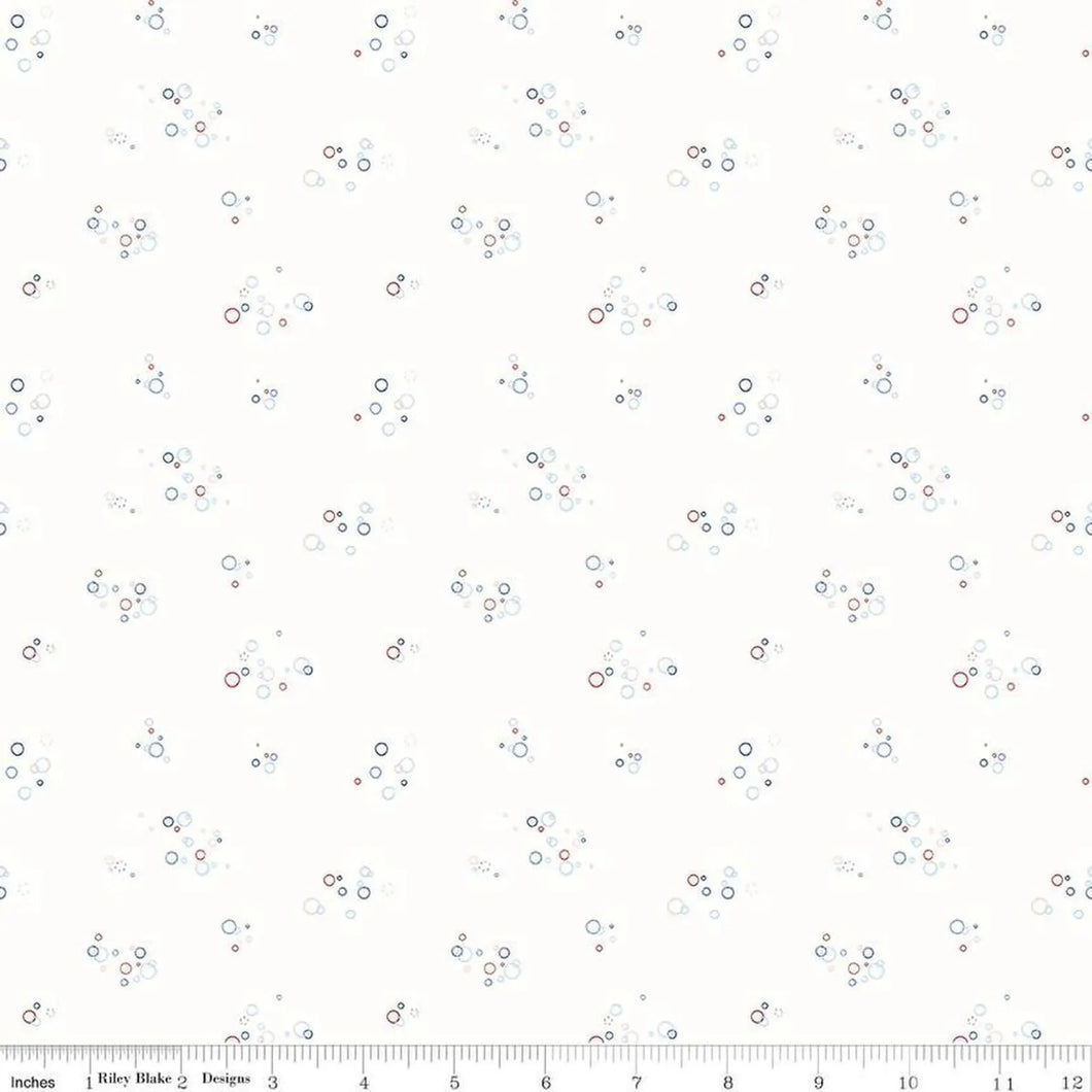 Yacht Club Patriotic Bubbles Fabric by Amanda Niederhauser for Riley Blake Designs