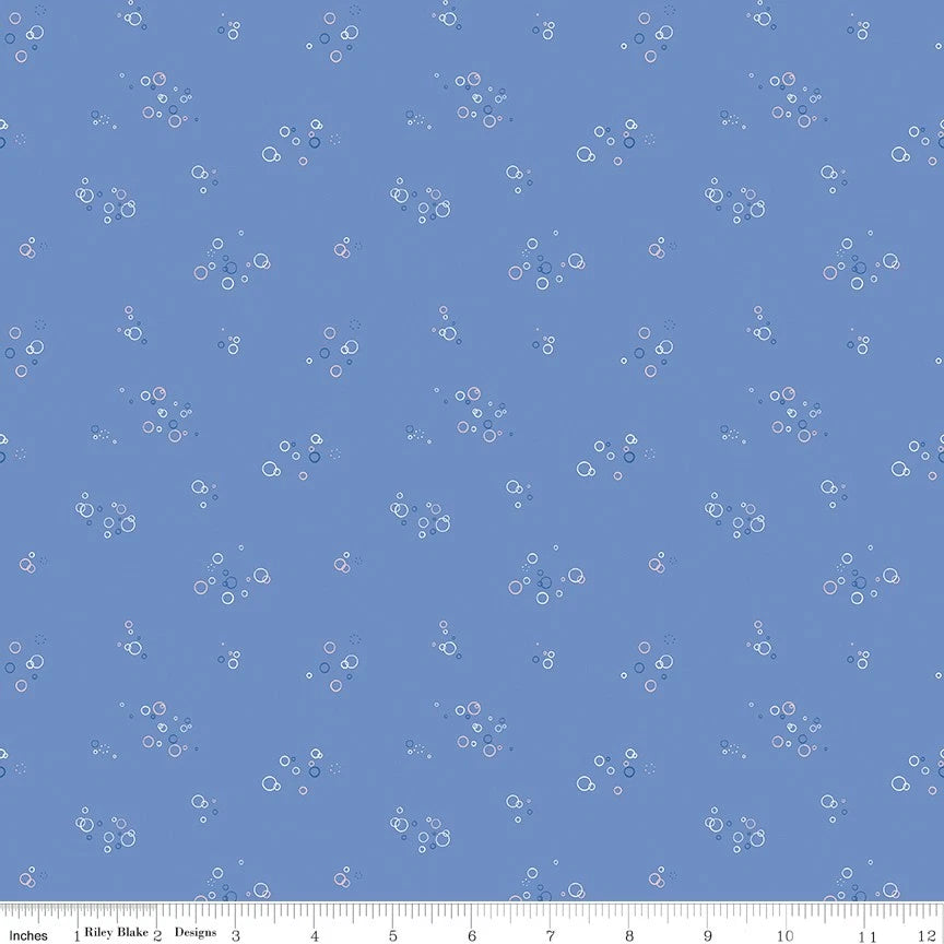 Yacht Club Blue Bubbles Fabric by Amanda Niederhauser for Riley Blake Designs