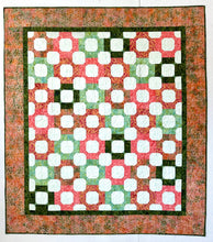 Load image into Gallery viewer, Peach and Green Batik Finished Quilt 61.5&quot; x 69.5&quot;