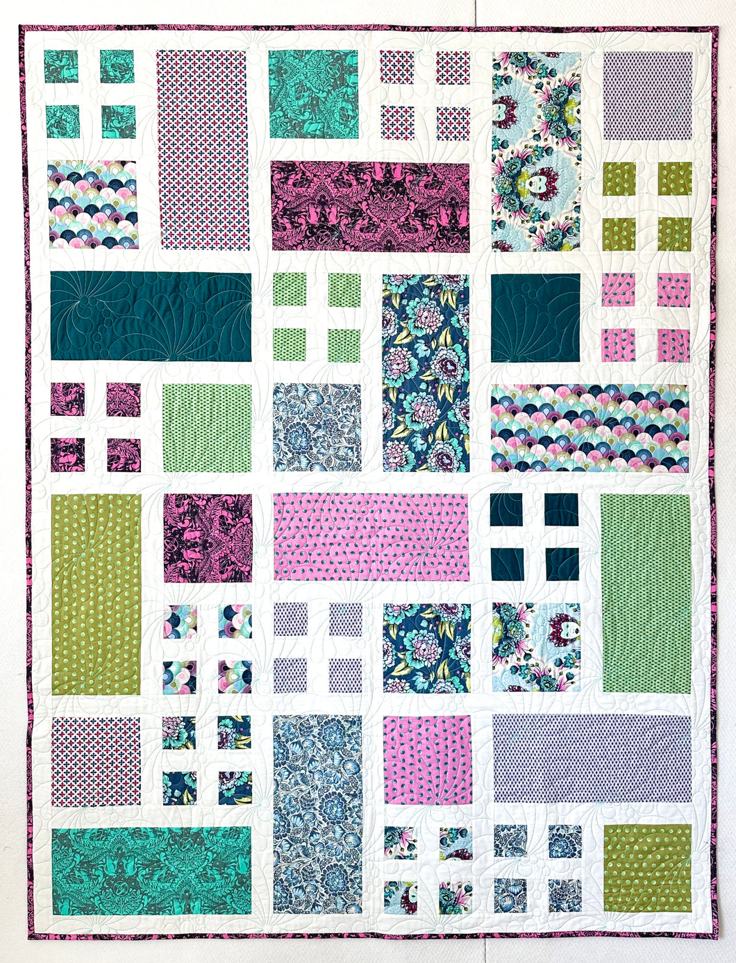 Tula Pink Modern Block Finished Quilt 60