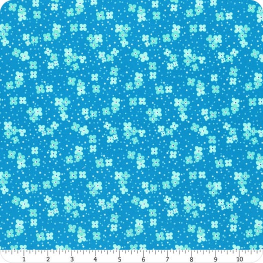 Fiddle Dee Dee Blue Bubble Buds Fabric by Me and My Sister for Moda Fabrics