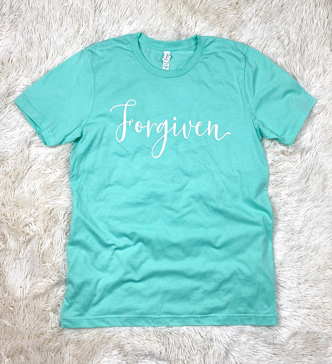 Forgiven Tee Shirt Mint Small through 2XL