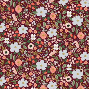 Garden Party Burgundy Wild Rose Fabric by Rifle Paper Co.for Cotton and Steel