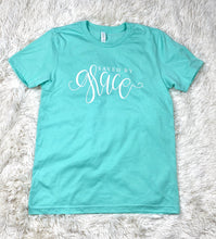 Load image into Gallery viewer, Saved By Grace Tee Shirt Mint-S, L, XL
