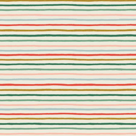 Holiday Classics Festive Stripe Fabric by Rifle Paper Co. for Cotton and Steel