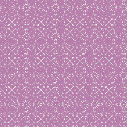 Hooked Pink/Purple Geometric Fabric by Mister Domestic for Art Gallery Fabrics