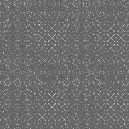 Hooked Gray Geometric Fabric by Mister Domestic for Art Gallery Fabrics