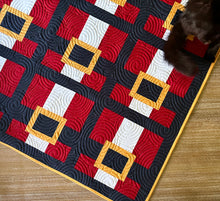 Load image into Gallery viewer, MINKY Santa Suit Quilt Kit by Sewcial Stitch 4 size options Thatched Fabric by Robin Pickens for Moda Fabrics