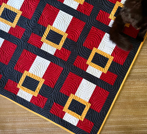 Santa Suit Quilt Pattern by Mandi Persell of Sewcial Stitch-PAPER PATTERN