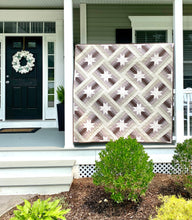 Load image into Gallery viewer, Slanted Star Quilt Kit by Sewcial Stitch 4 size options Warm Neutrals