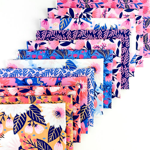 Vibrant Blooms Fat Quarter Bundle by Jess Phoenix for Paintbrush Studios