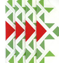 Load image into Gallery viewer, Star Blast Swiss Dot Christmas Quilt Kit by Sewcial Stitch 4 size options