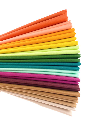 Fall Rainbow Confetti Cotton Solid Fat Quarter Bundle Custom Curated by Sewcial Stitch
