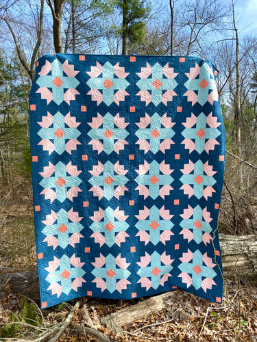Tulip Twist Modern Quilt Kit by Sewcial Stitch 4 size options