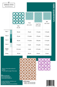 Lunch With Cate Green and Cream Solid Quilt Kit by Sewcial Stitch 4 size options