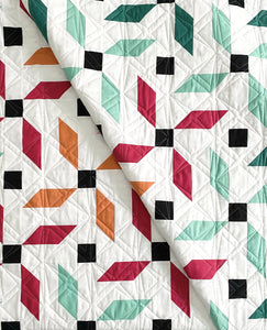 Propeller Quilt Pattern by Mandi Persell of Sewcial Stitch-PAPER PATTERN