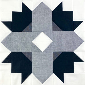 Tulip Twist Black and White Modern Quilt Kit by Sewcial Stitch 4 size options