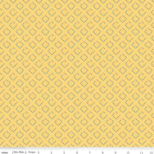 Idyllic Pavement Yellow Fabric by Minki Kim for Riley Blake Designs
