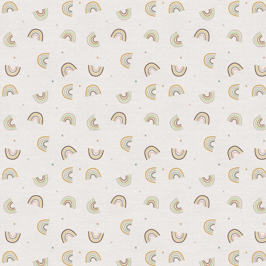 Jungle Baby Low Volume Rainbow Fabric by Lisa Whitebutton for Paintbrush Studios