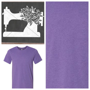 Sewing Machine Tee Shirt Heather Purple