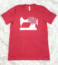 Load image into Gallery viewer, Sewing Machine Tee Shirt Heather Red- Small and 2XL only