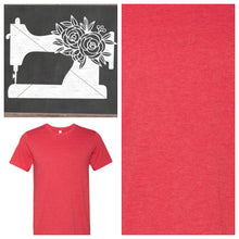 Load image into Gallery viewer, Sewing Machine Tee Shirt Heather Red- Small and 2XL only