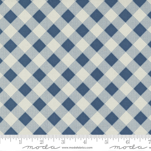 Meander Blue Picnic Check Fabric by Aneela Hoey for Moda Fabrics