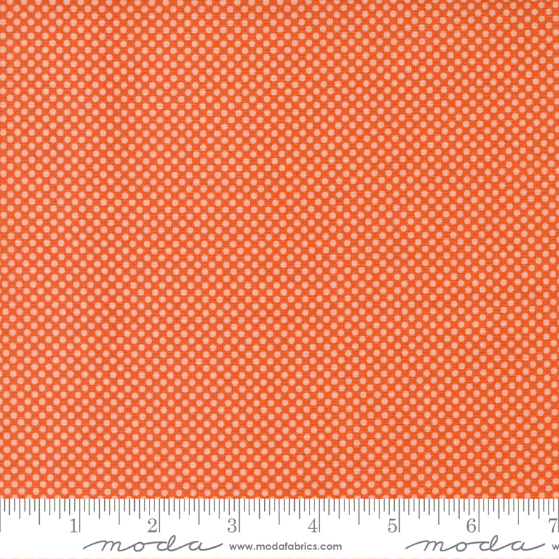 Meander Orange Dot Fabric by Aneela Hoey for Moda Fabrics