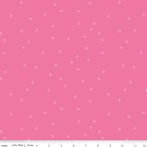 New Dawn Hot Pink Bees Fabric by Citrus & Mint for Riley Blake Designs
