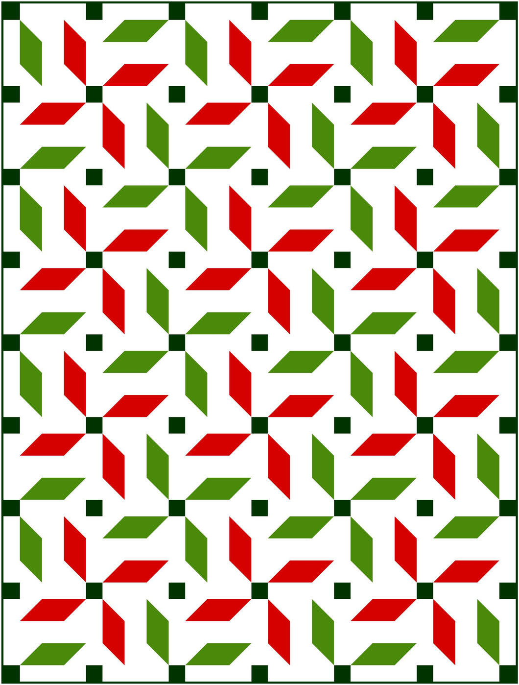 Christmas Propeller Quilt Kit Throw by Mandi Persell of Sewcial Stitch