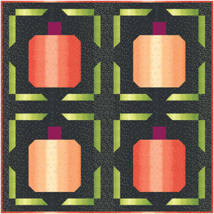 Pumpkin Pop Quilt Kit by Sewcial Stitch 4 size options-Ombre Confetti Black