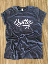 Load image into Gallery viewer, Quilter Tee Shirt Heather Navy Blue-Small only