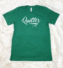 Load image into Gallery viewer, Quilter Tee Shirt Heather Green-Small and Medium only