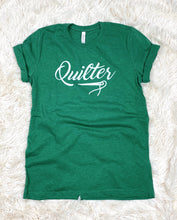 Load image into Gallery viewer, Quilter Tee Shirt Heather Green-Small and Medium only