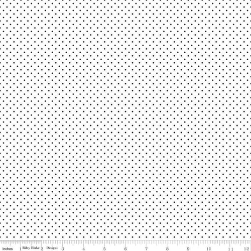 Swiss Dot Black and White Fabric by Riley Blake Designs