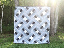 Load image into Gallery viewer, Slanted Star Quilt Kit by Sewcial Stitch 4 size options Cool Neutrals