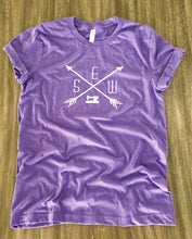 Load image into Gallery viewer, Sewing Tee Shirt Heather Purple-Small only