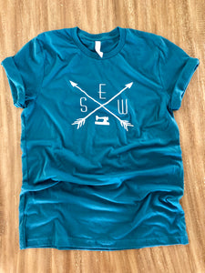 Sewing Tee Shirt Deep Teal