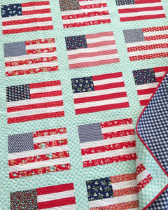 Stars and Stripes Flag Quilt Pattern by Thimble Blossoms
