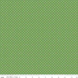 Swiss Dot Clover Green Fabric by Riley Blake Designs
